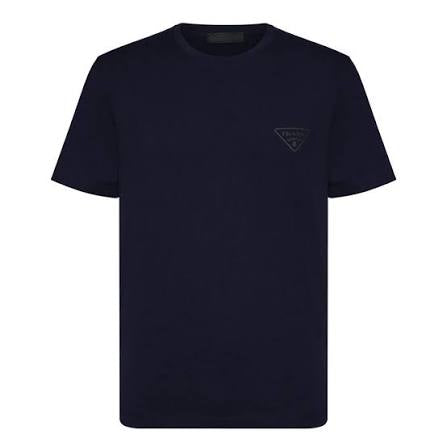 T-shirt en coton à logo triangulaire de Prada