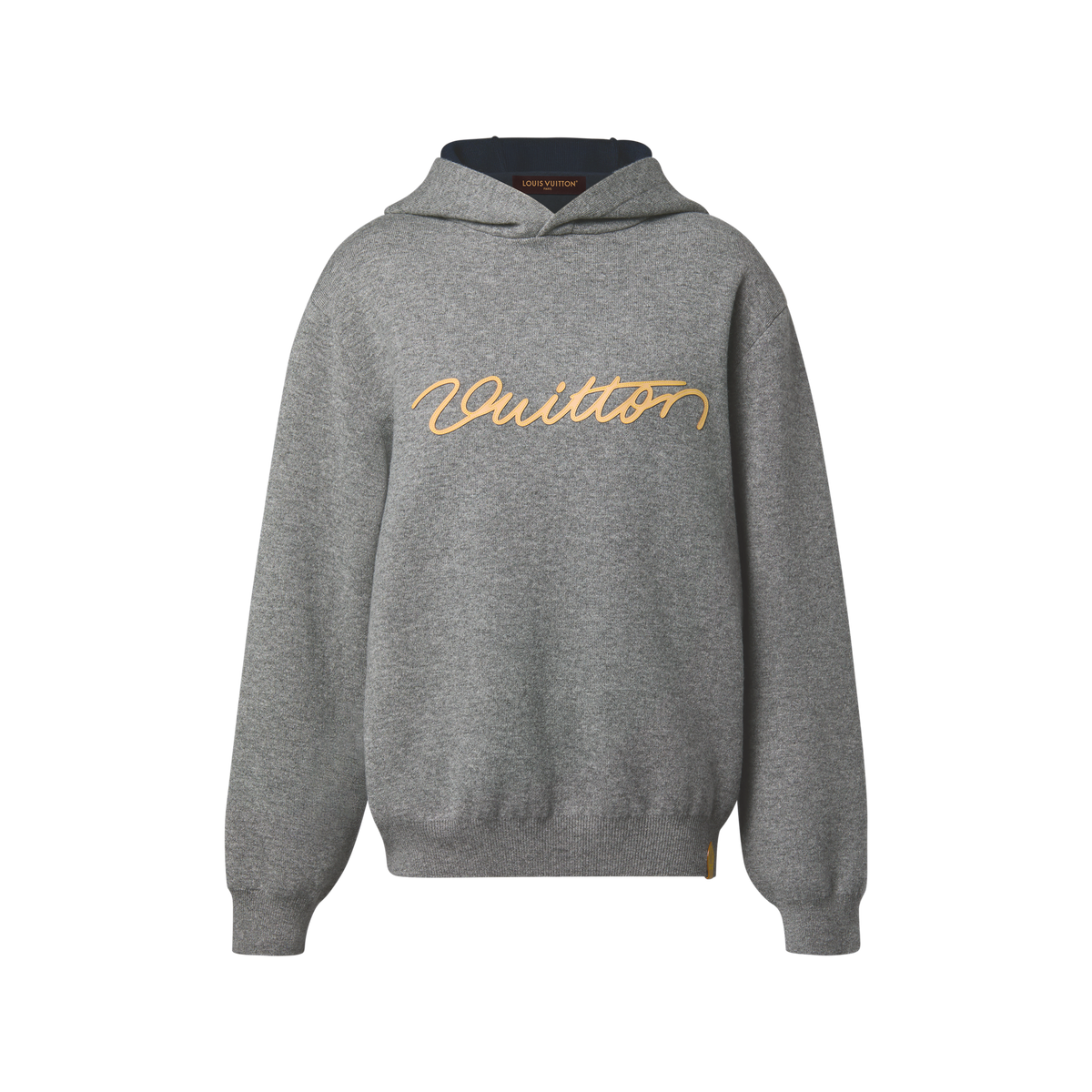 Sweat à capuche signé en cachemire double-face de Louis Vuitton