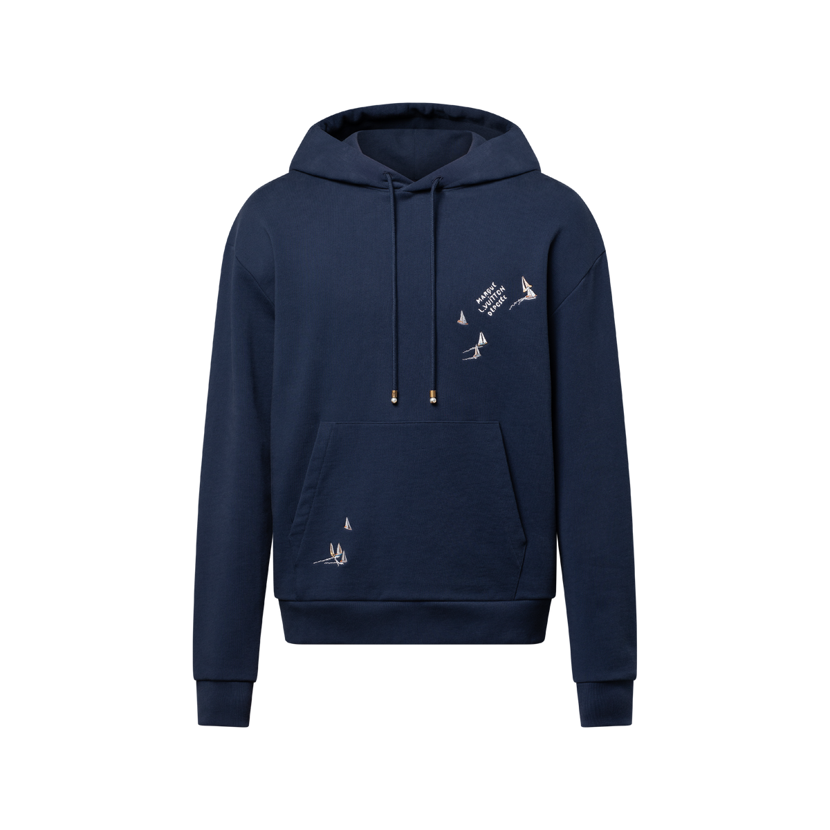 Sweat à capuche et signature brodée de Louis Vuitton