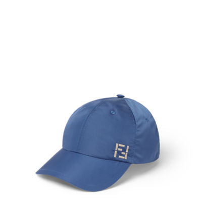 casquette de baseball Fendi en nylon déperlant bleu