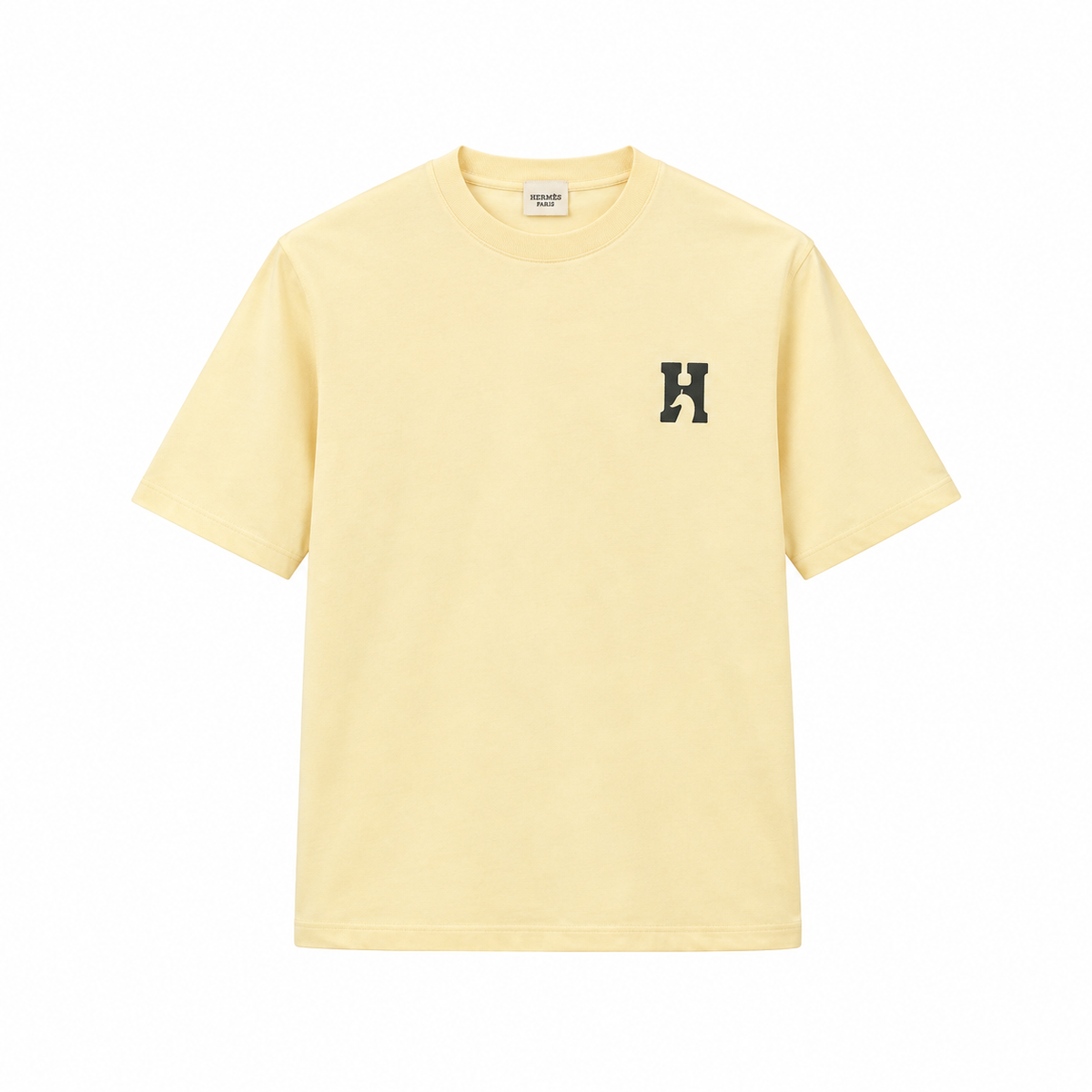 T-shirt « H'Cheval » à mini patch en cuir d'Hermès