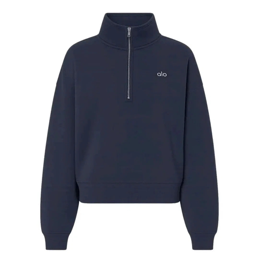 Alo Yoga Accolade 1/4 Zip Pullover Navy