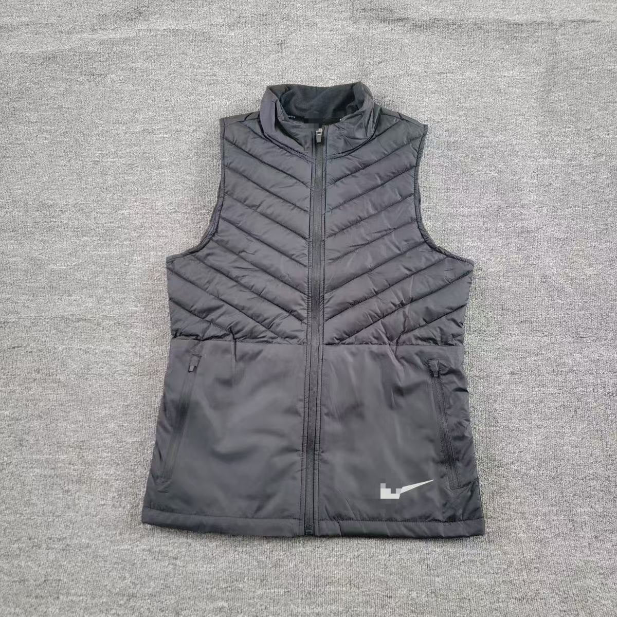 Cross-border new sports autumn and winter sports men's and women's down cotton vests are warm and slim running light training spot