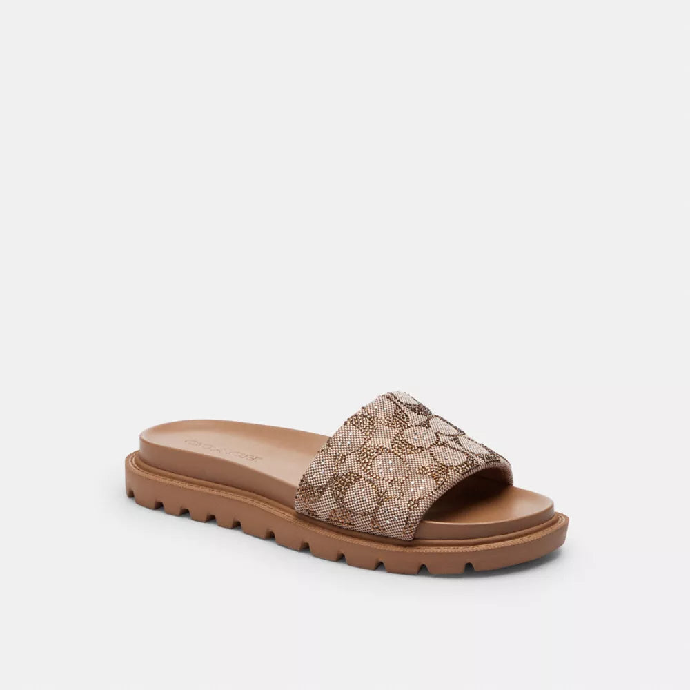Sandales Brynn Coach en jacquard exclusif avec cristaux