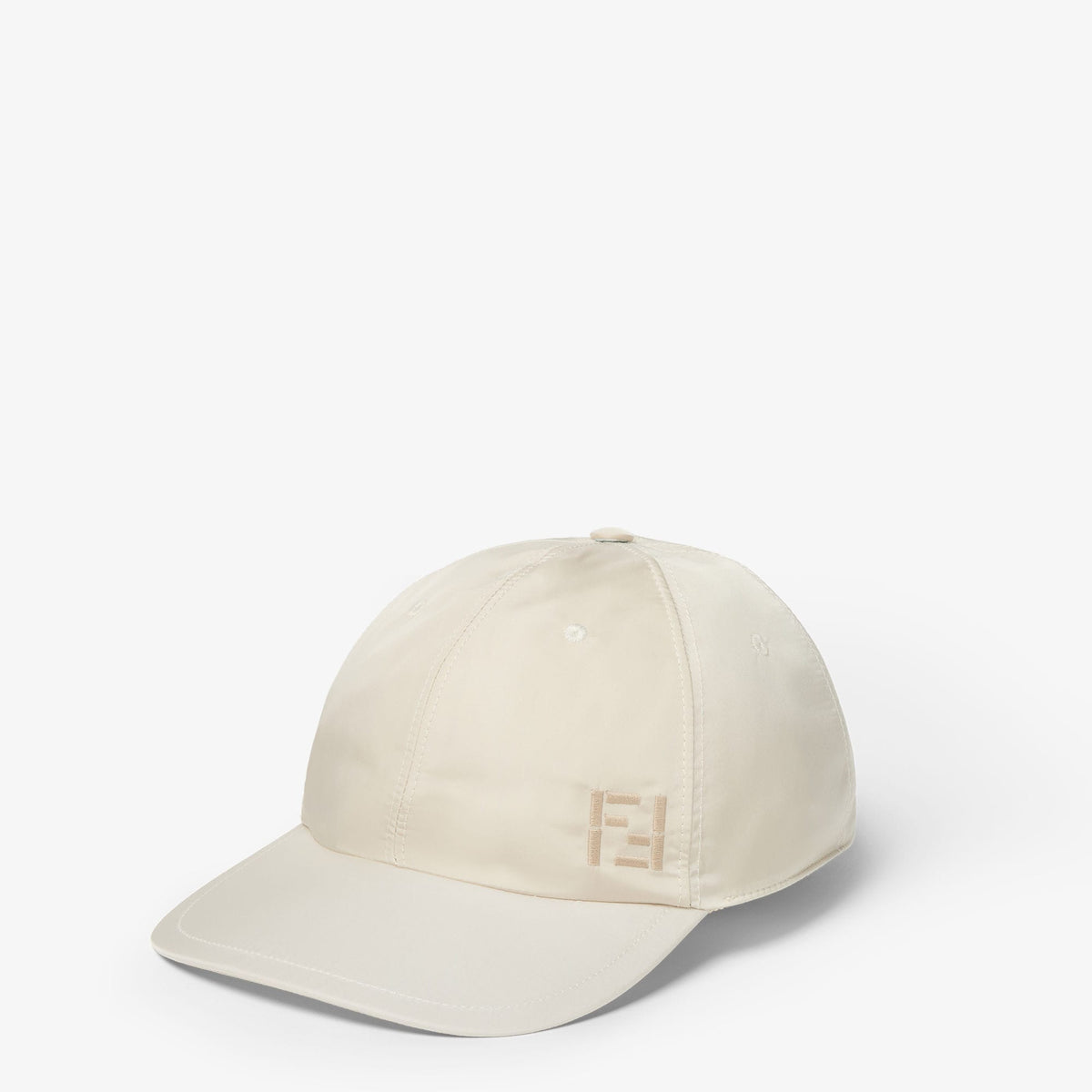 casquette de baseball Fendi en nylon déperlant cream