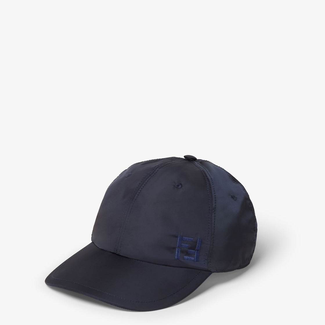 casquette de baseball Fendi en nylon déperlant bleu foncé