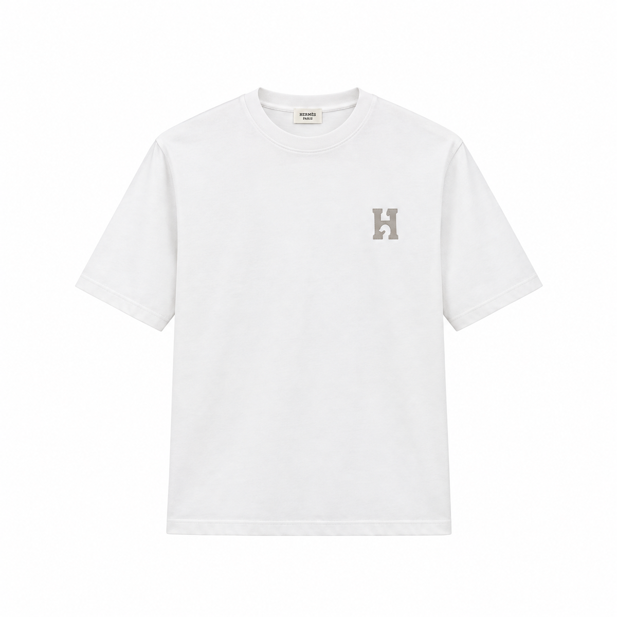 T-shirt « H'Cheval » à mini patch en cuir d'Hermès