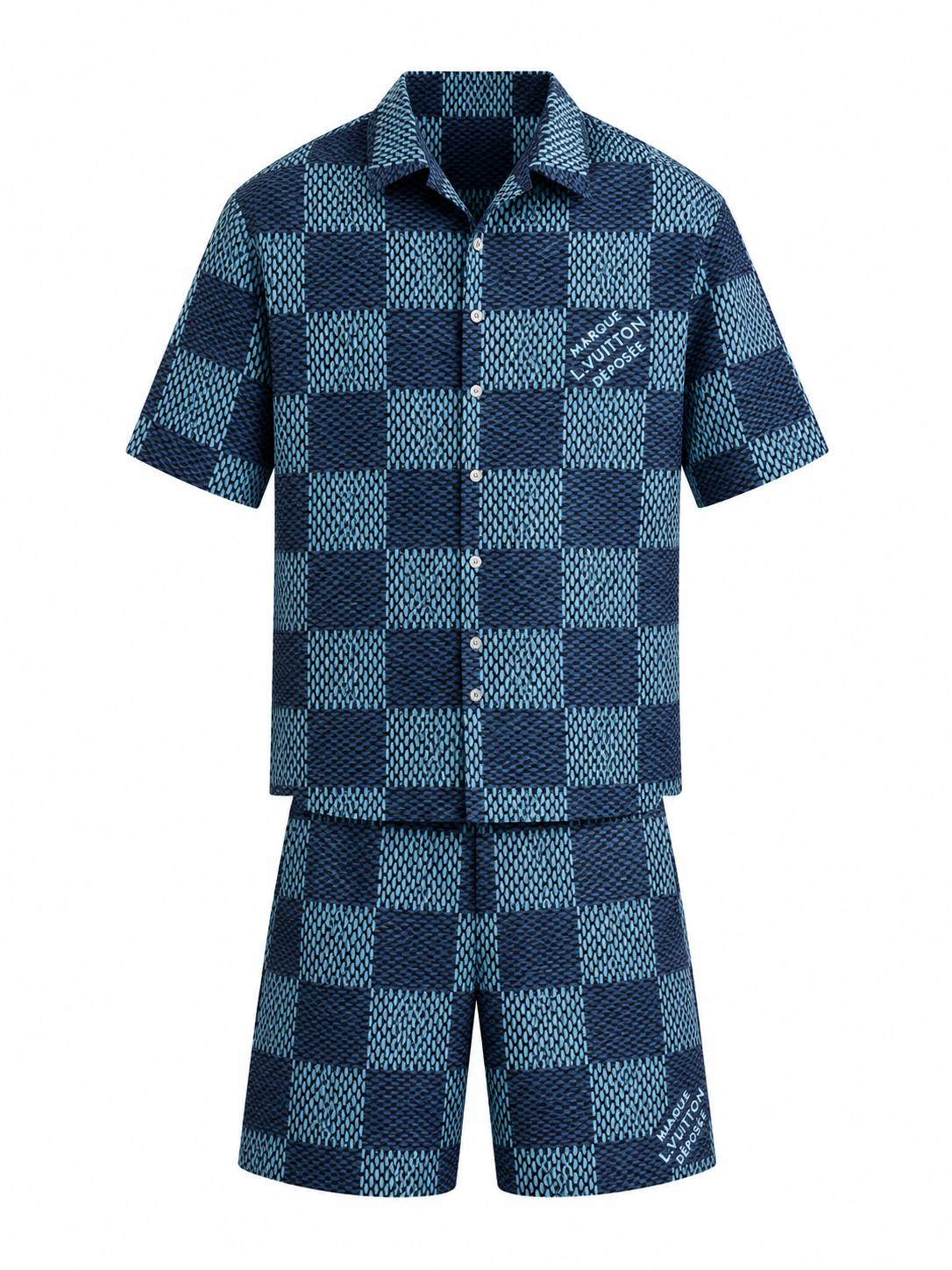 Ensemble Louis Vuitton coordonné en twill de soie