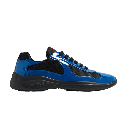 Prada America's Cup en cuir verni et tissu technique Cobalt Blue/Black