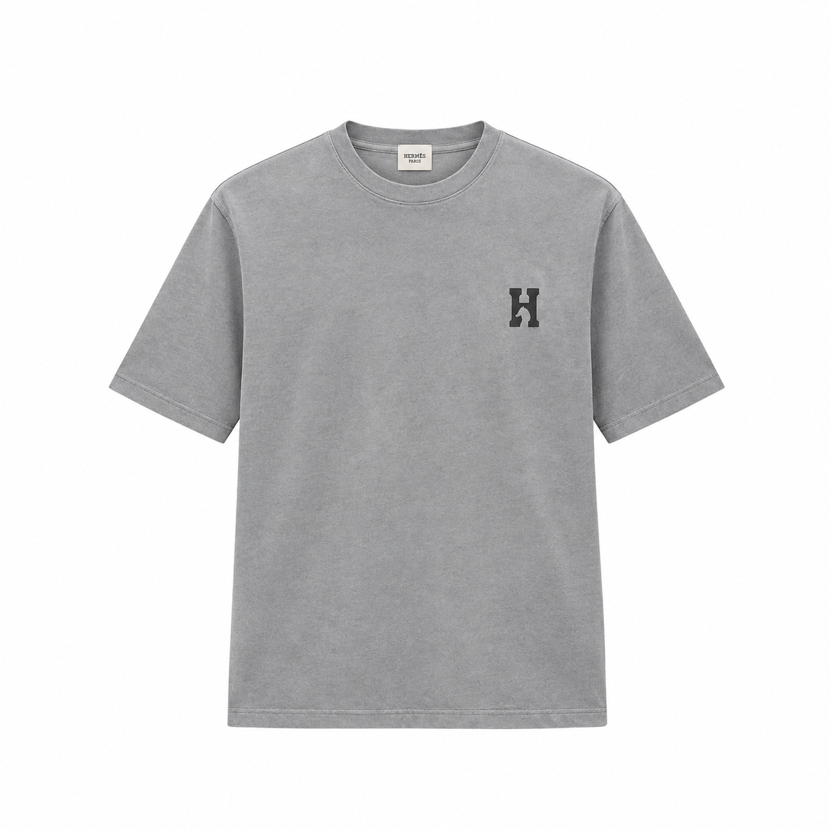 T-shirt « H'Cheval » à mini patch en cuir d'Hermès