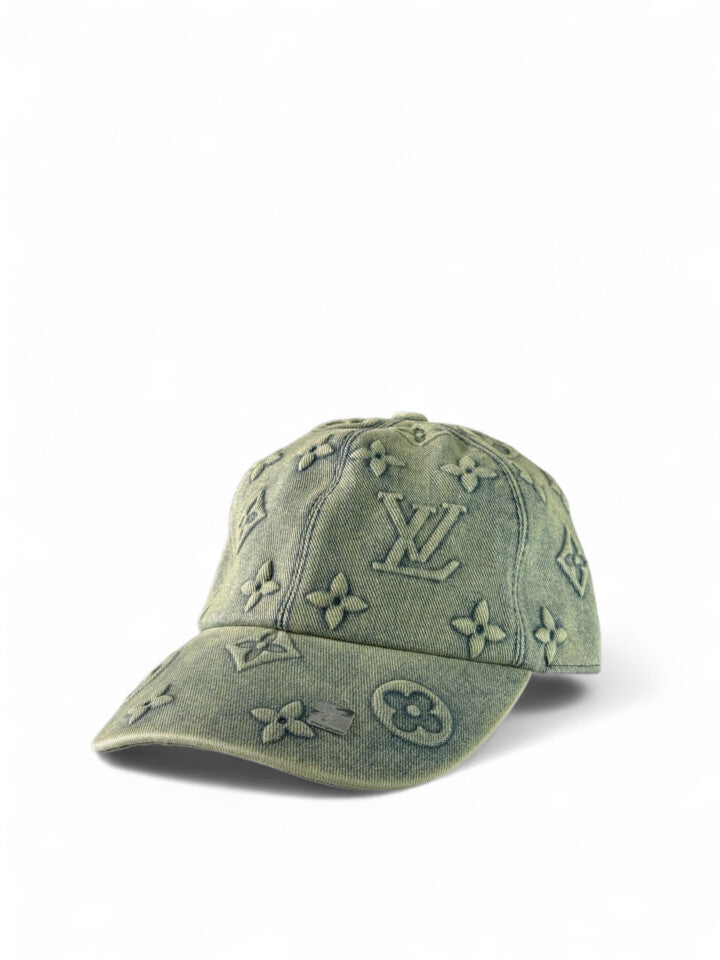LV Denim Washed Cap (vert délavé)