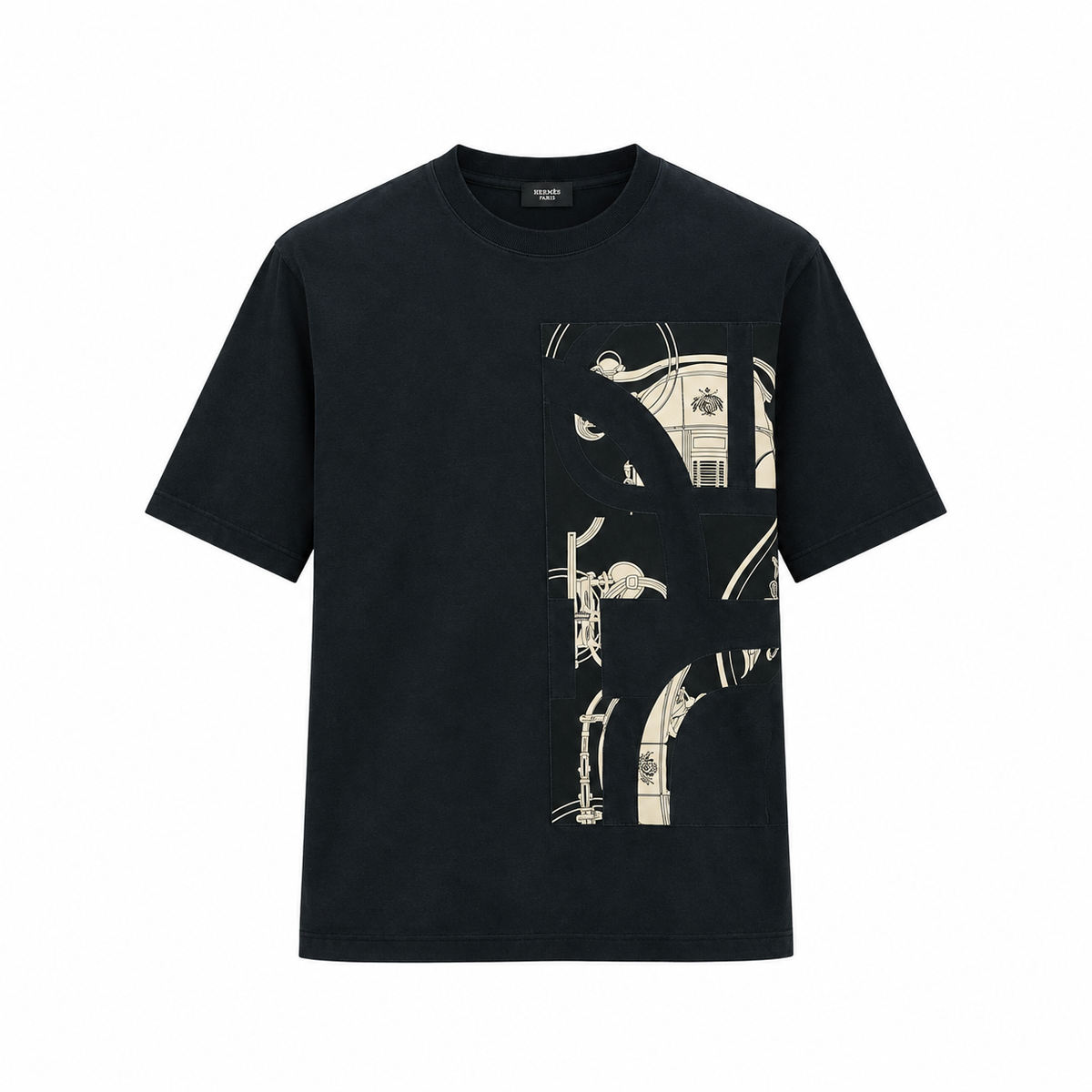 T-shirt « Ex-Libris » bi-matière d'Hermès