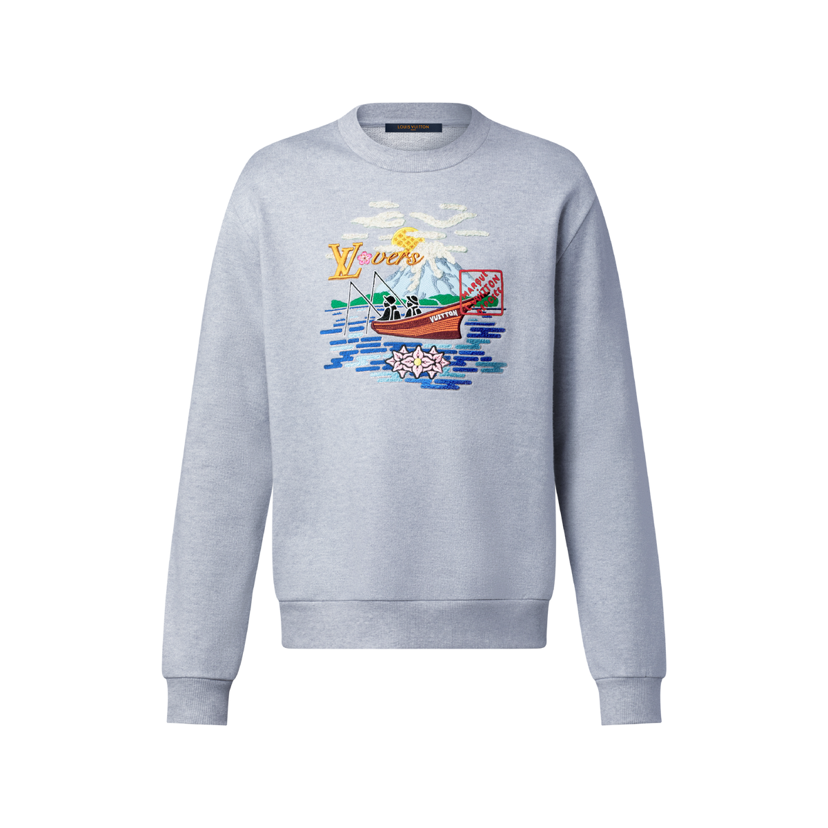 Sweat-shirt brodé Louis Vuitton