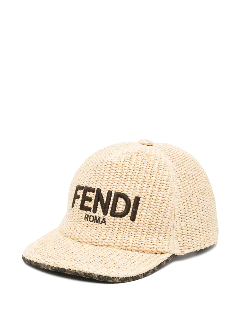 casquette de baseball tressée Fendi Kids avec logo brodé