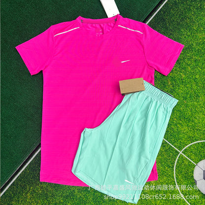 Wholesale shorts men's breathable woven sports cropped pants sports student track and field training running fitness quick-drying suit men