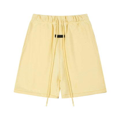 European and American trendy brand 25SS silicone letter logo casual shorts summer loose cropped pants for men and women