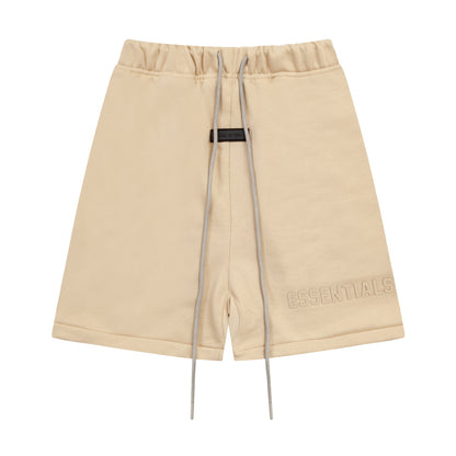 European and American trendy brand 25SS silicone letter logo casual shorts summer loose cropped pants for men and women