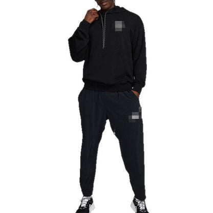 2025 new cross-border hot-selling hooded flocked trendy brand letter printed drawstring sweatshirt