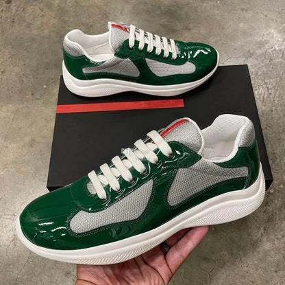 Spot new color-blocked mesh heightened athleisure men's and women's shoes leather big brand classic versatile breathable trend men (Copie)