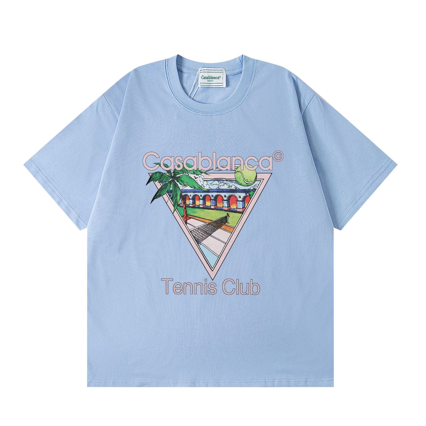 Casa American fashion brand online auction short sleeve men's couple ins summer super hot T-shirt women's top short sleeve loose European version