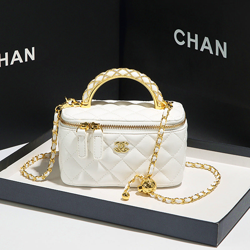 Small fragrance box bag women's handbag 2026 new fashion diamond check chain bag big brand shoulder crossbody bag