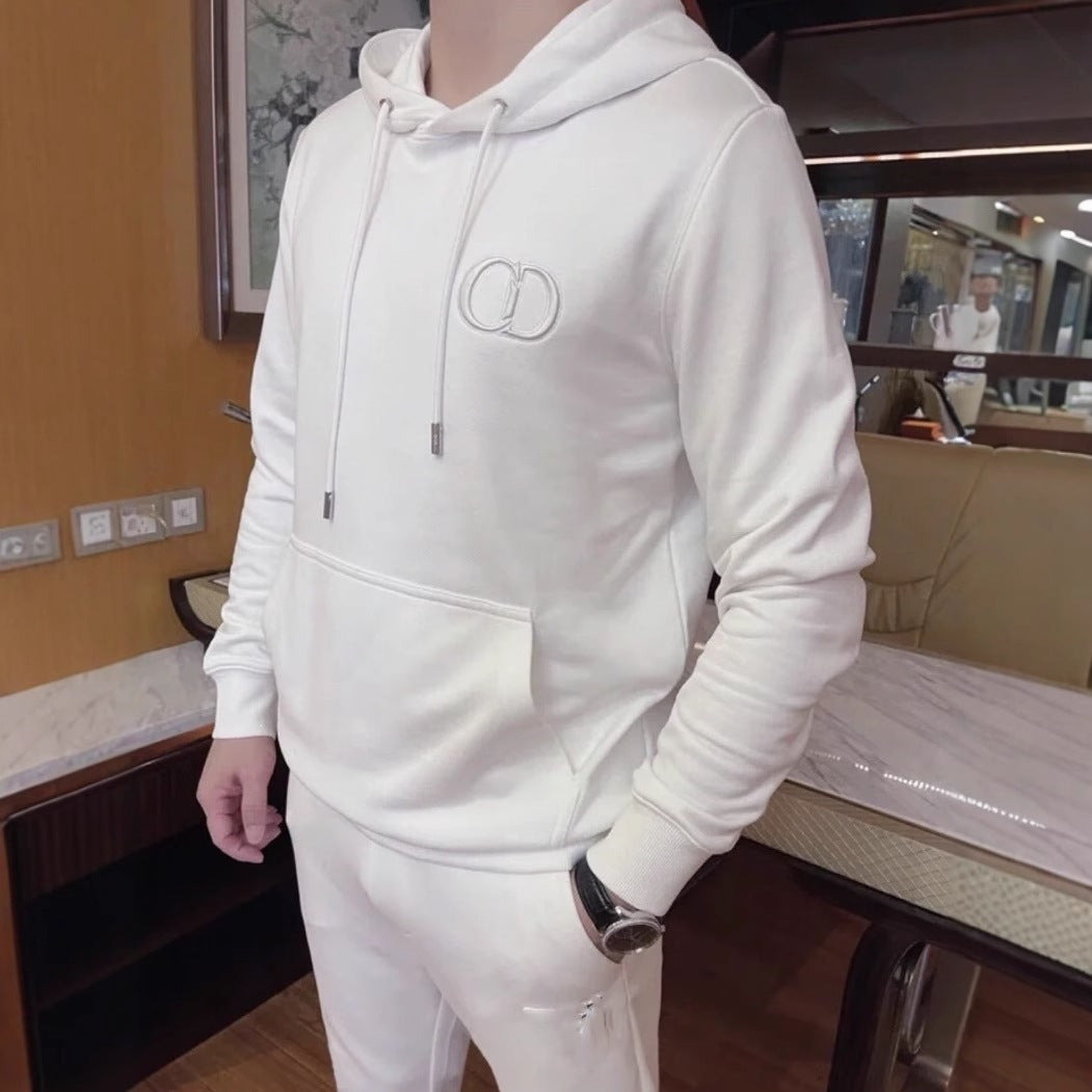High version DO home autumn new cotton terry badge embroidered hooded sweatshirt casual loose fit hoody for men and women