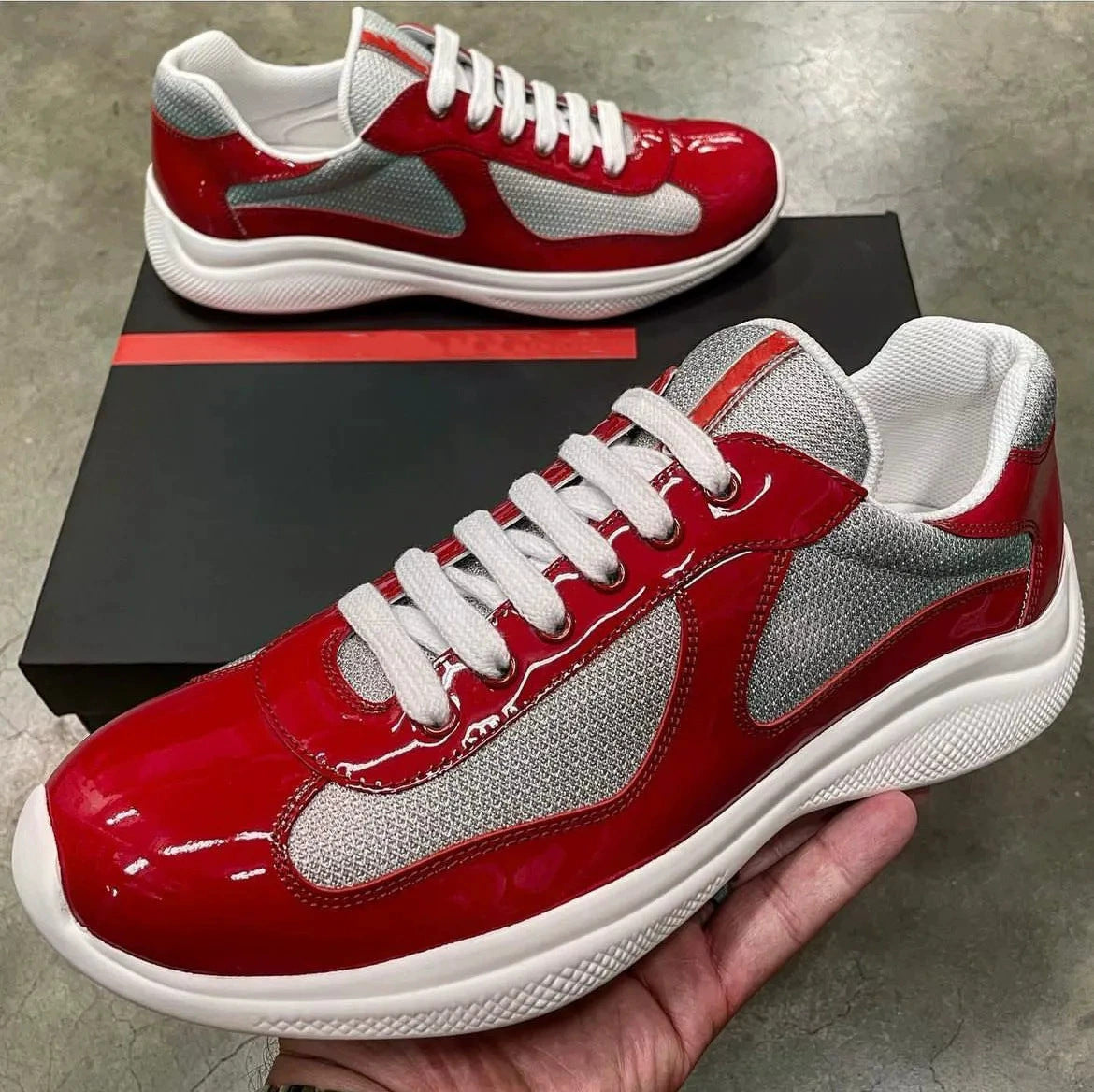 Spot new color-blocked mesh heightened athleisure men's and women's shoes leather big brand classic versatile breathable trend men (Copie)