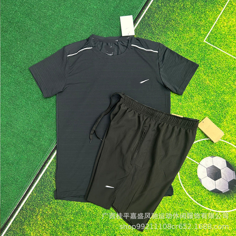 Wholesale shorts men's breathable woven sports cropped pants sports student track and field training running fitness quick-drying suit men