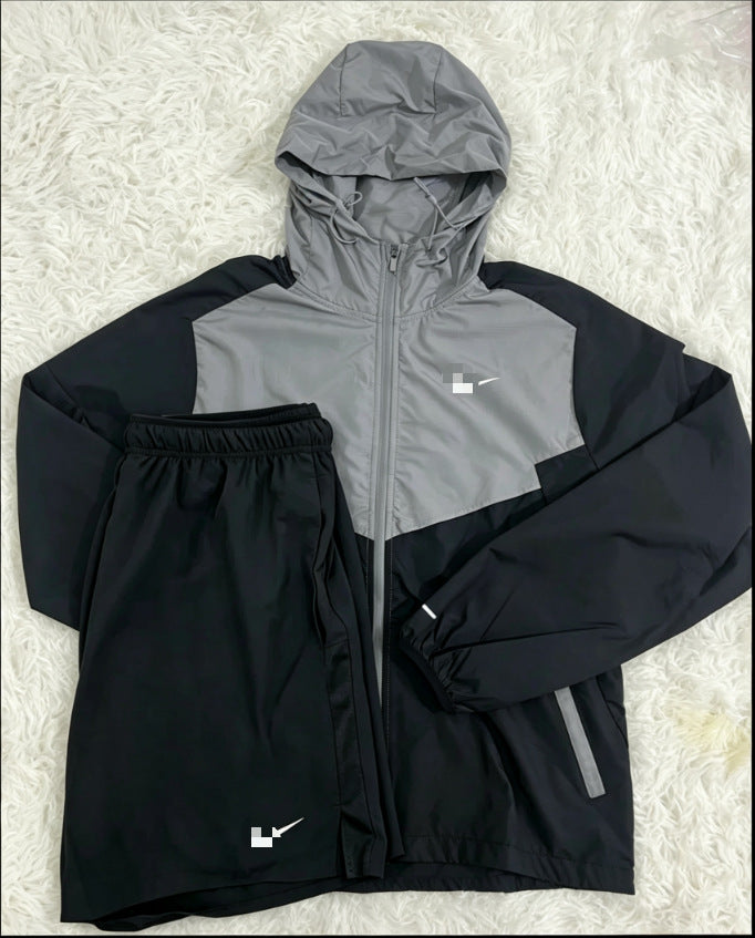 2025 New Upgraded Sports Breathable Color-Block Jacket, Independent Station Amazon Hiking Set, Casual Quick-Dry