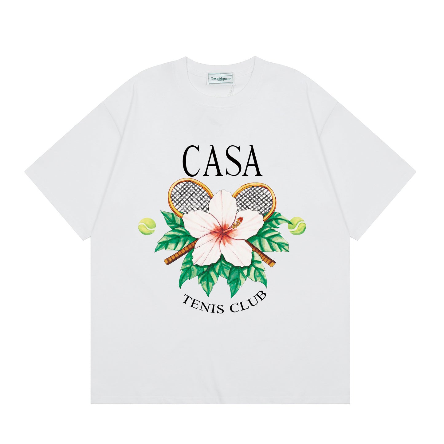 New Casa Casablanca Short Sleeve Correct Edition Ins European and American Niche Trendy Brand Cotton Casual High Street European and American T-shirt