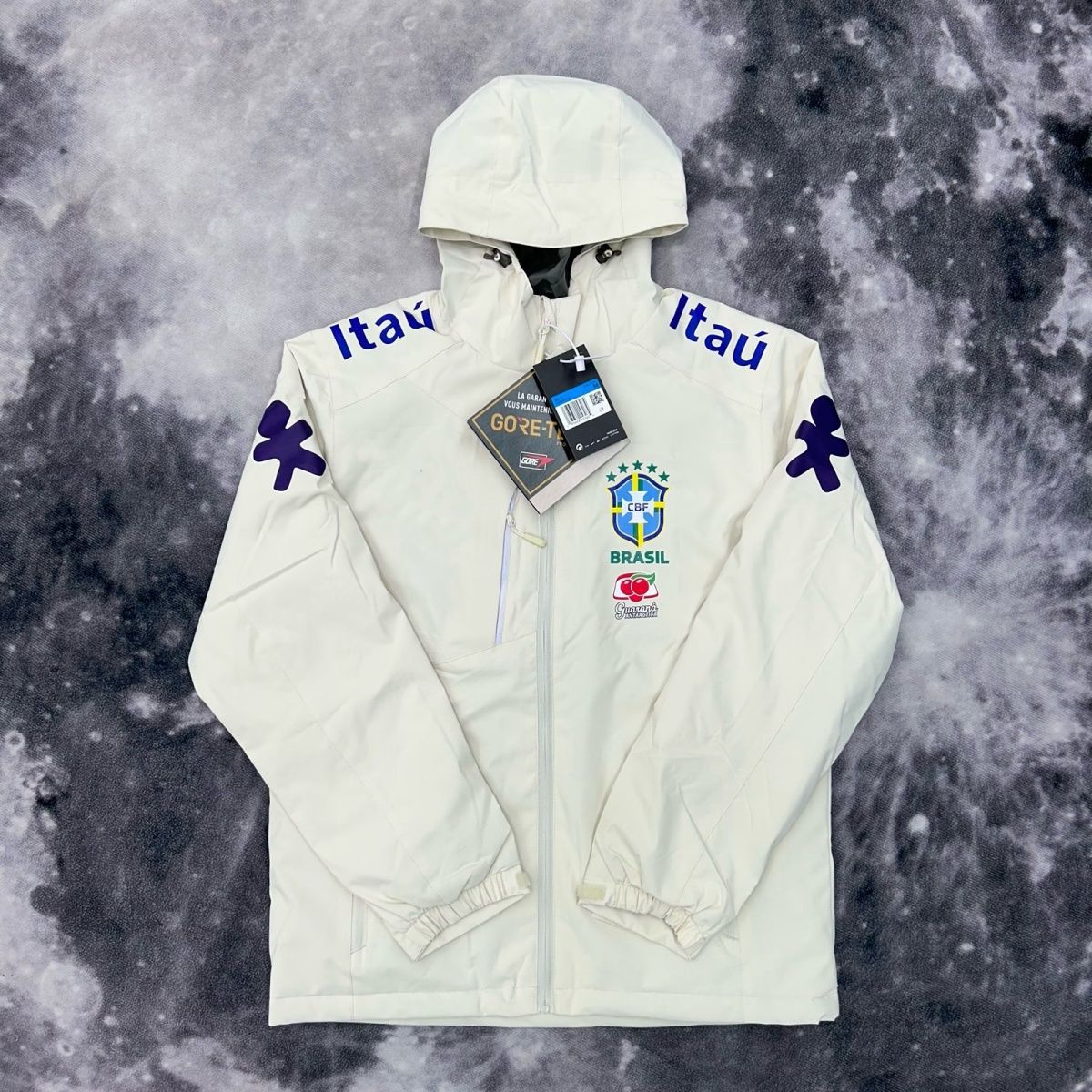 Brazilian team Neymar's windproof waterproof men's and women's fleece thin sports winter jacket with hood