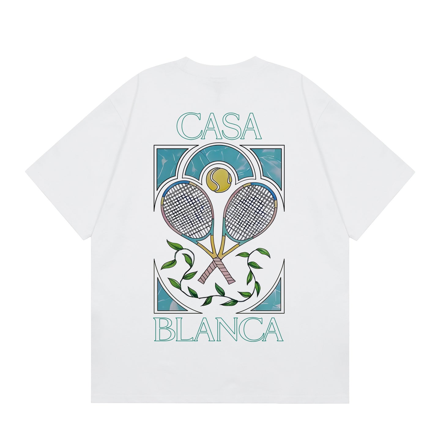 New Casa Casablanca Short Sleeve Correct Edition Ins European and American Niche Trendy Brand Cotton Casual High Street European and American T-shirt