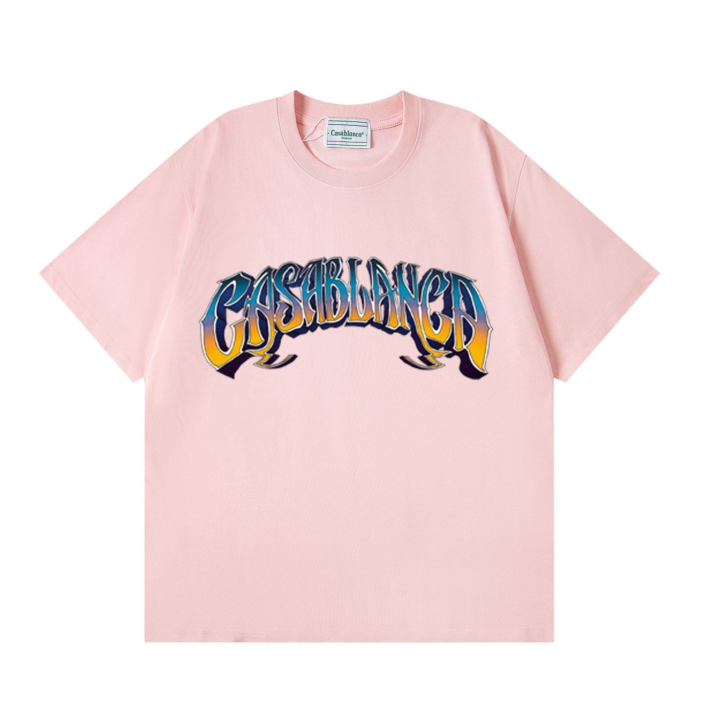 Casa American fashion brand online auction short sleeve men's couple ins summer super hot T-shirt women's top short sleeve loose European version
