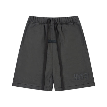 European and American trendy brand 25SS silicone letter logo casual shorts summer loose cropped pants for men and women