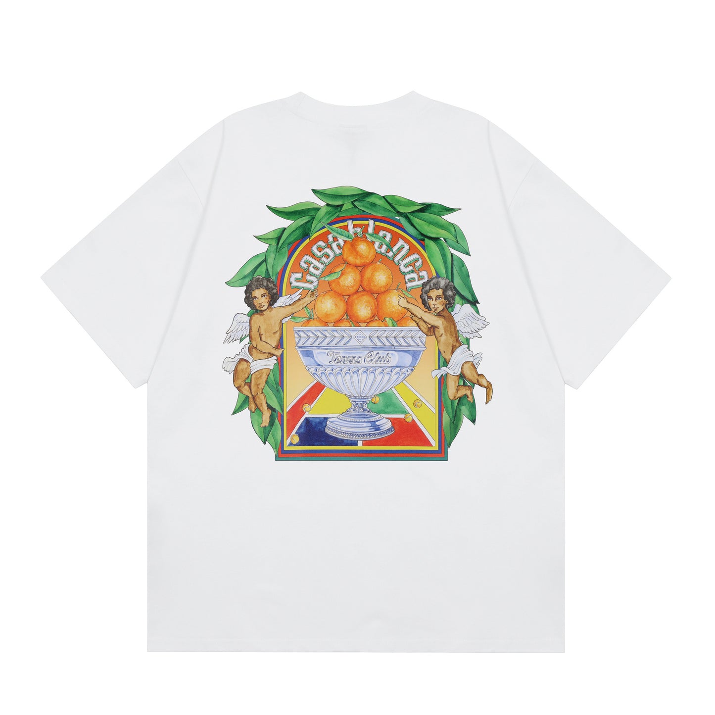 New Casa Casablanca Short Sleeve Correct Edition Ins European and American Niche Trendy Brand Cotton Casual High Street European and American T-shirt