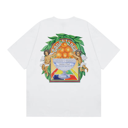 New Casa Casablanca Short Sleeve Correct Edition Ins European and American Niche Trendy Brand Cotton Casual High Street European and American T-shirt