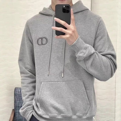 High version DO home autumn new cotton terry badge embroidered hooded sweatshirt casual loose fit hoody for men and women