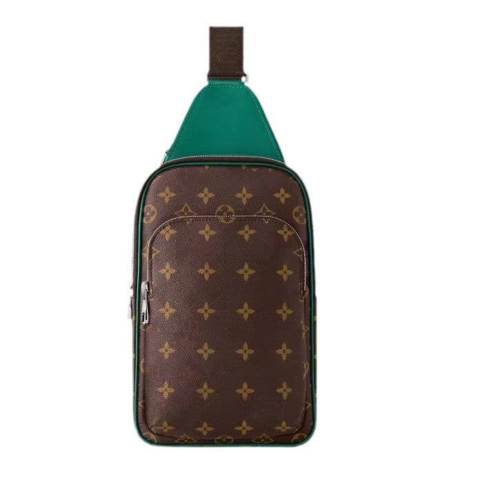 New Men's Chest Bag, Classic Plaid Bag, Shoulder Bag, Crossbody Bag, Fashion Chest Bag, Trend Men's Bag, Large Capacity Chest Bag