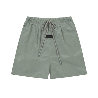 European and American trendy brand 25SS silicone letter logo casual shorts summer loose cropped pants for men and women