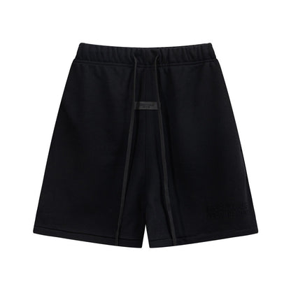 European and American trendy brand 25SS silicone letter logo casual shorts summer loose cropped pants for men and women