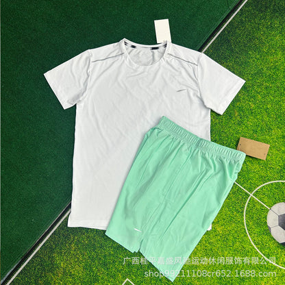Wholesale shorts men's breathable woven sports cropped pants sports student track and field training running fitness quick-drying suit men