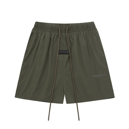 European and American trendy brand 25SS silicone letter logo casual shorts summer loose cropped pants for men and women
