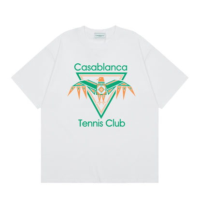 New Casa Casablanca Short Sleeve Correct Edition Ins European and American Niche Trendy Brand Cotton Casual High Street European and American T-shirt