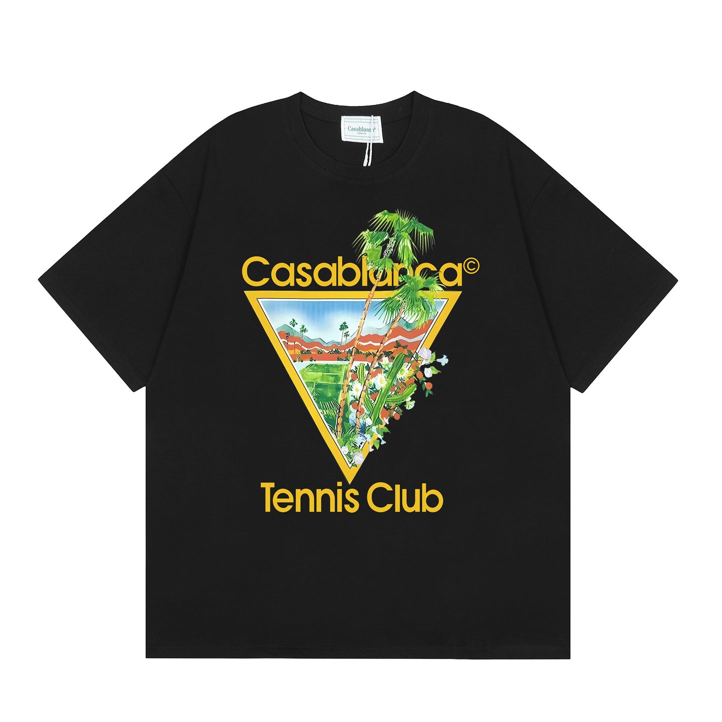 New Casa Casablanca Short Sleeve Correct Edition Ins European and American Niche Trendy Brand Cotton Casual High Street European and American T-shirt