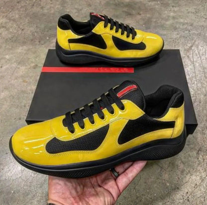 Spot new color-blocked mesh heightened athleisure men's and women's shoes leather big brand classic versatile breathable trend men (Copie)