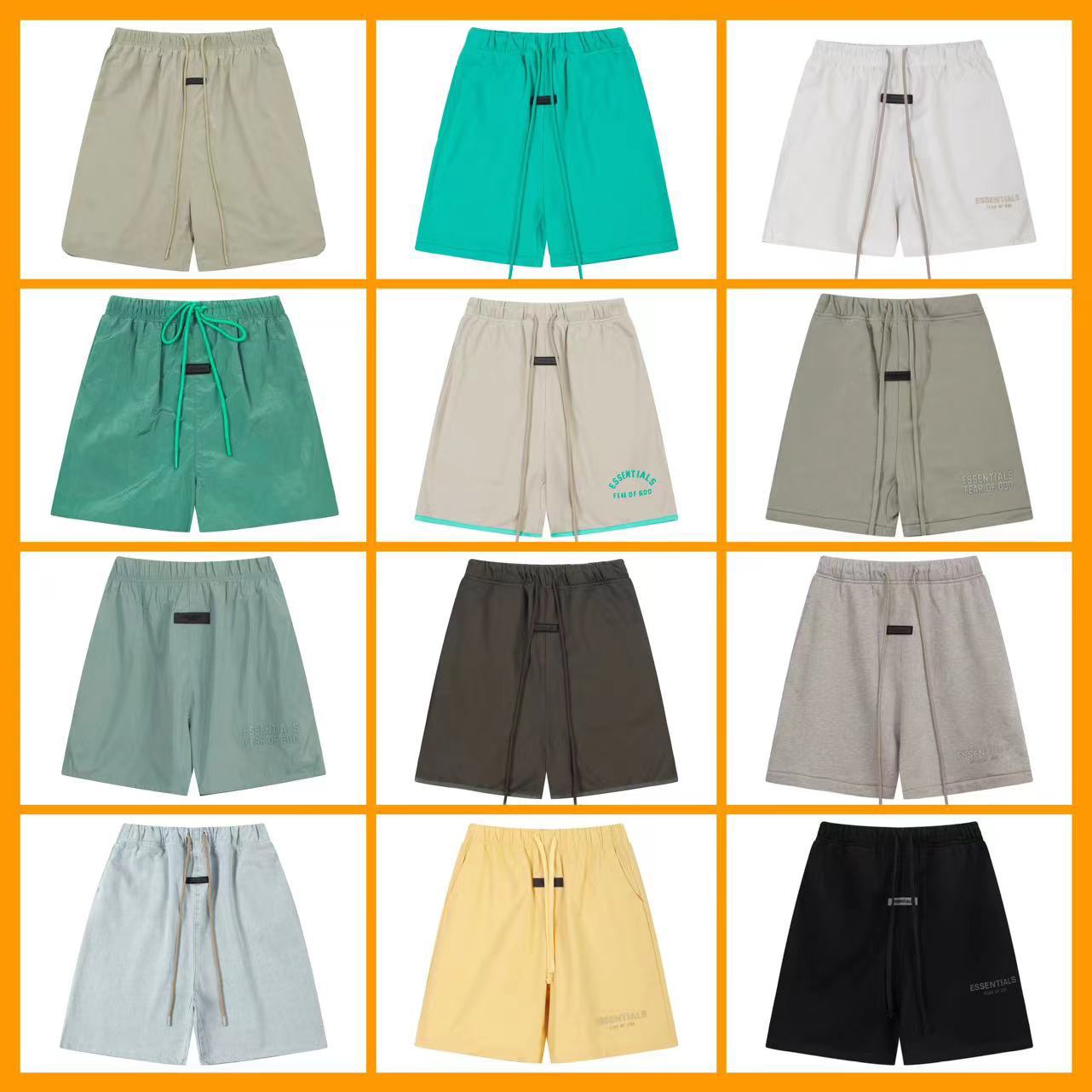 European and American trendy brand 25SS silicone letter logo casual shorts summer loose cropped pants for men and women