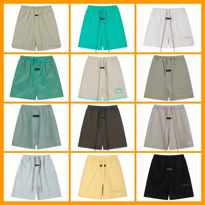 European and American trendy brand 25SS silicone letter logo casual shorts summer loose cropped pants for men and women