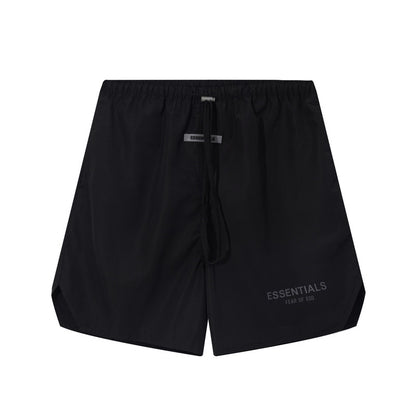 European and American trendy brand 25SS silicone letter logo casual shorts summer loose cropped pants for men and women