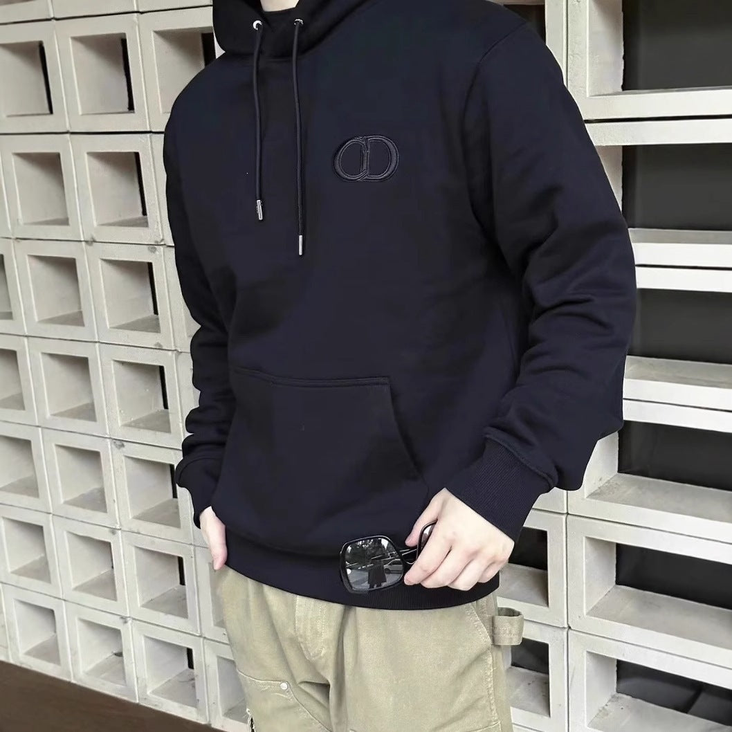 High version DO home autumn new cotton terry badge embroidered hooded sweatshirt casual loose fit hoody for men and women