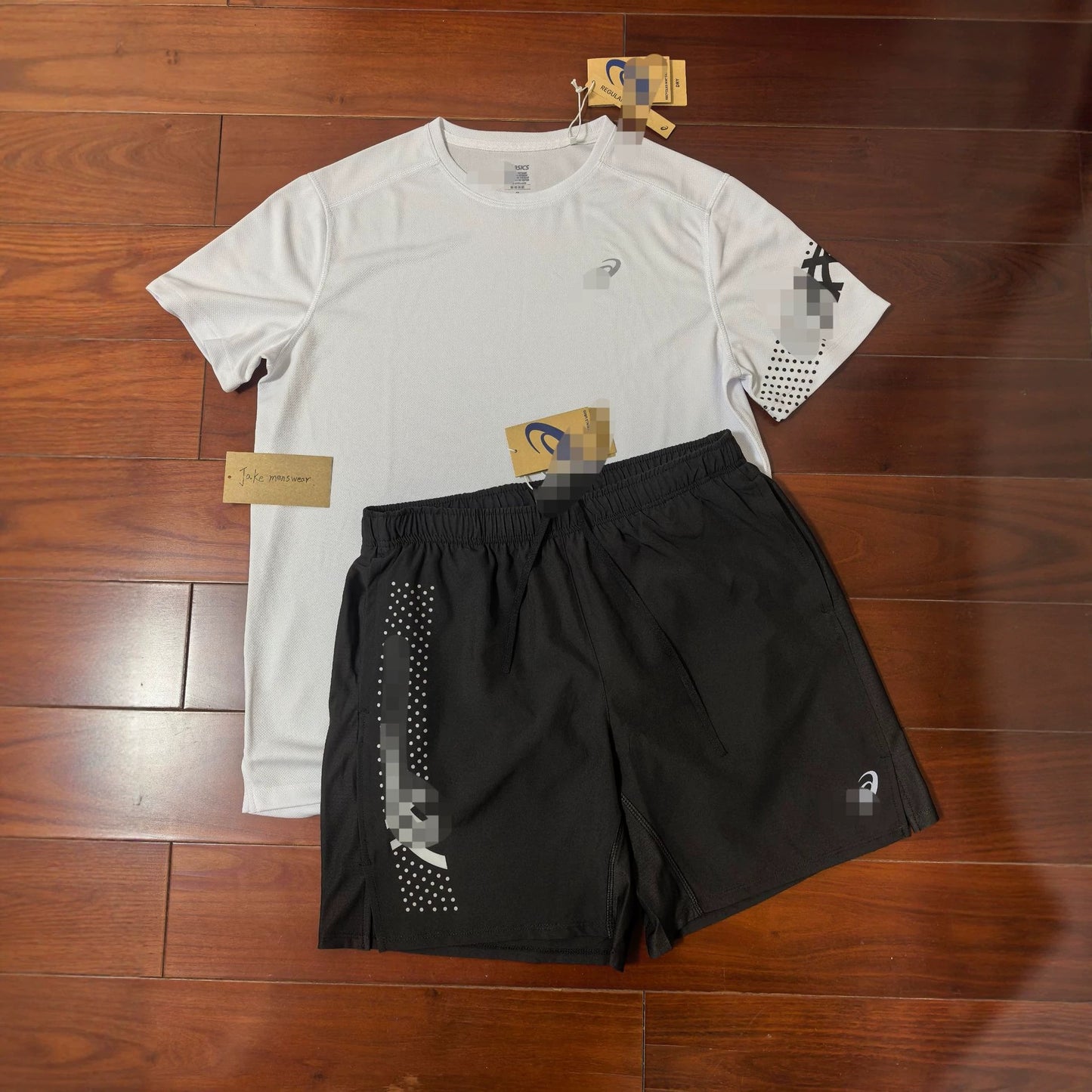 High-end Arthur European and American Cross-border Summer Quick-Dry Sports Casual Breathable Short Sleeve Shorts Jacket Men's Three-Piece Set
